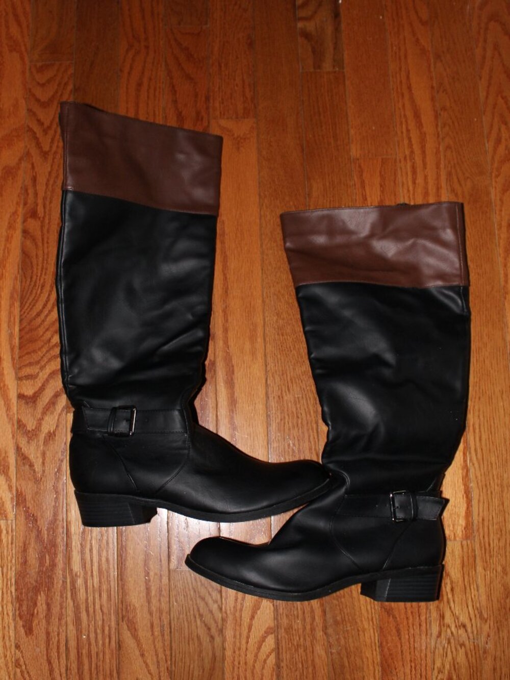 Women's Black & Brown Riding Boot